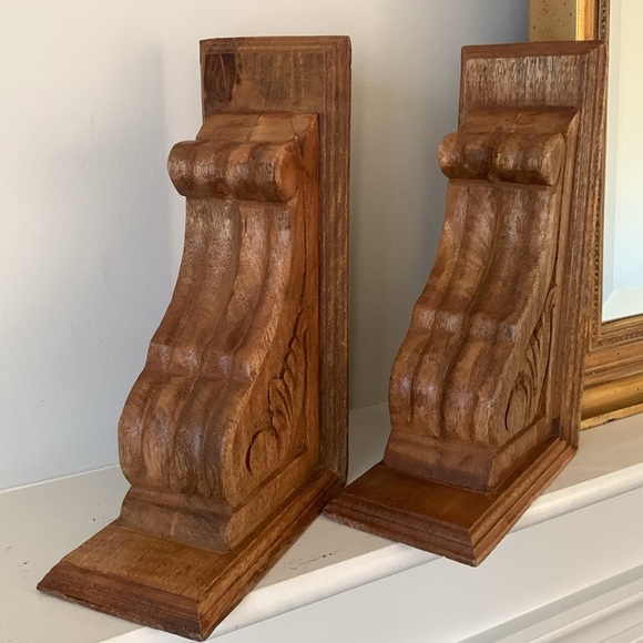 Set of 2 pcs Carved wooden corbels Corbels Bracket wall decor home new kitchen‎ - Picture 15 of 16